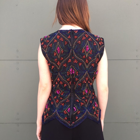 Vintage 1990's Black Flare Bermuda Shorts - Picture 5 of 8